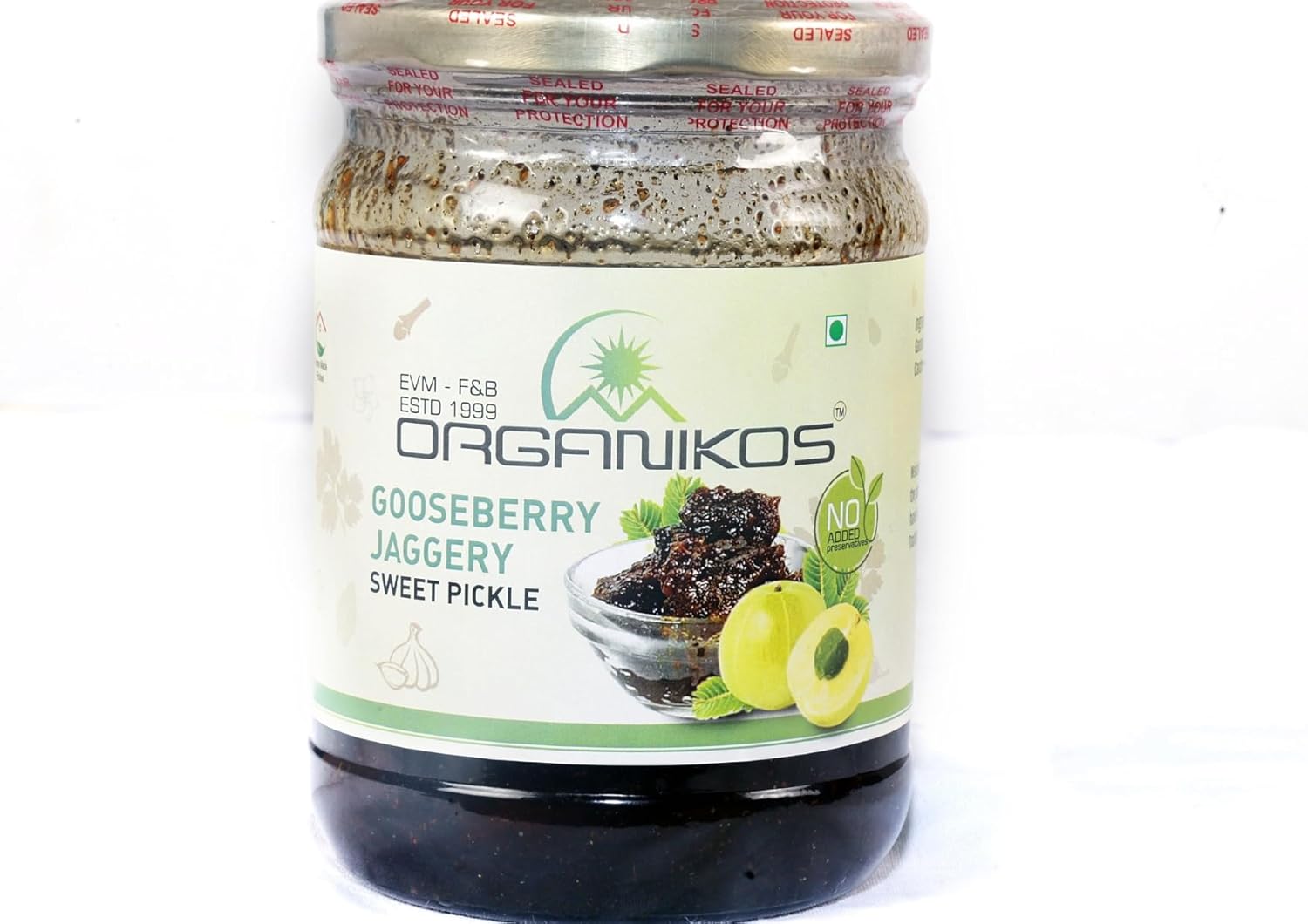 ORGANIKOS GOOSBERRY JAGGERY Sweet Pickle | Nellikai Pickle| with Health Benefits for Digestion, Immunity, and Overall Well-Being-500g