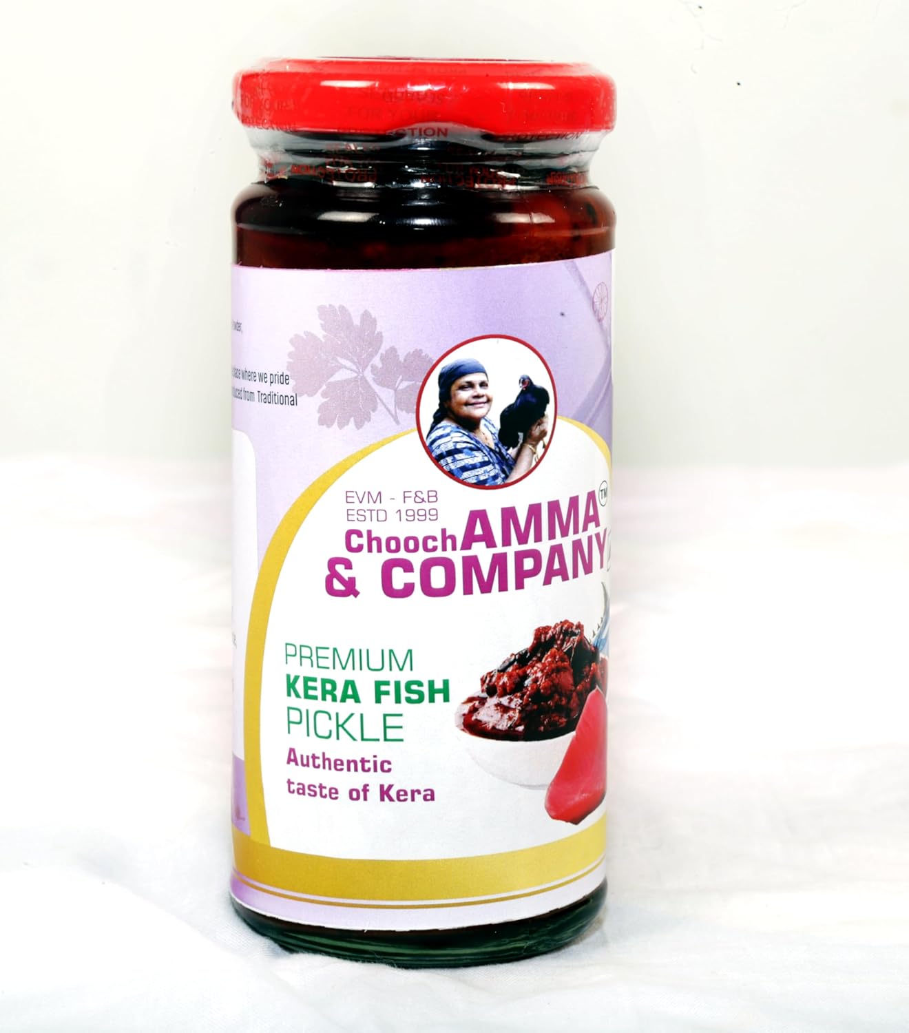 Chooch AMMA & COMPANY Premium Kerala Style KERA Fish Pickle | Homemade | 250 gm Glass Jar | No Preservatives 250gm Pack
