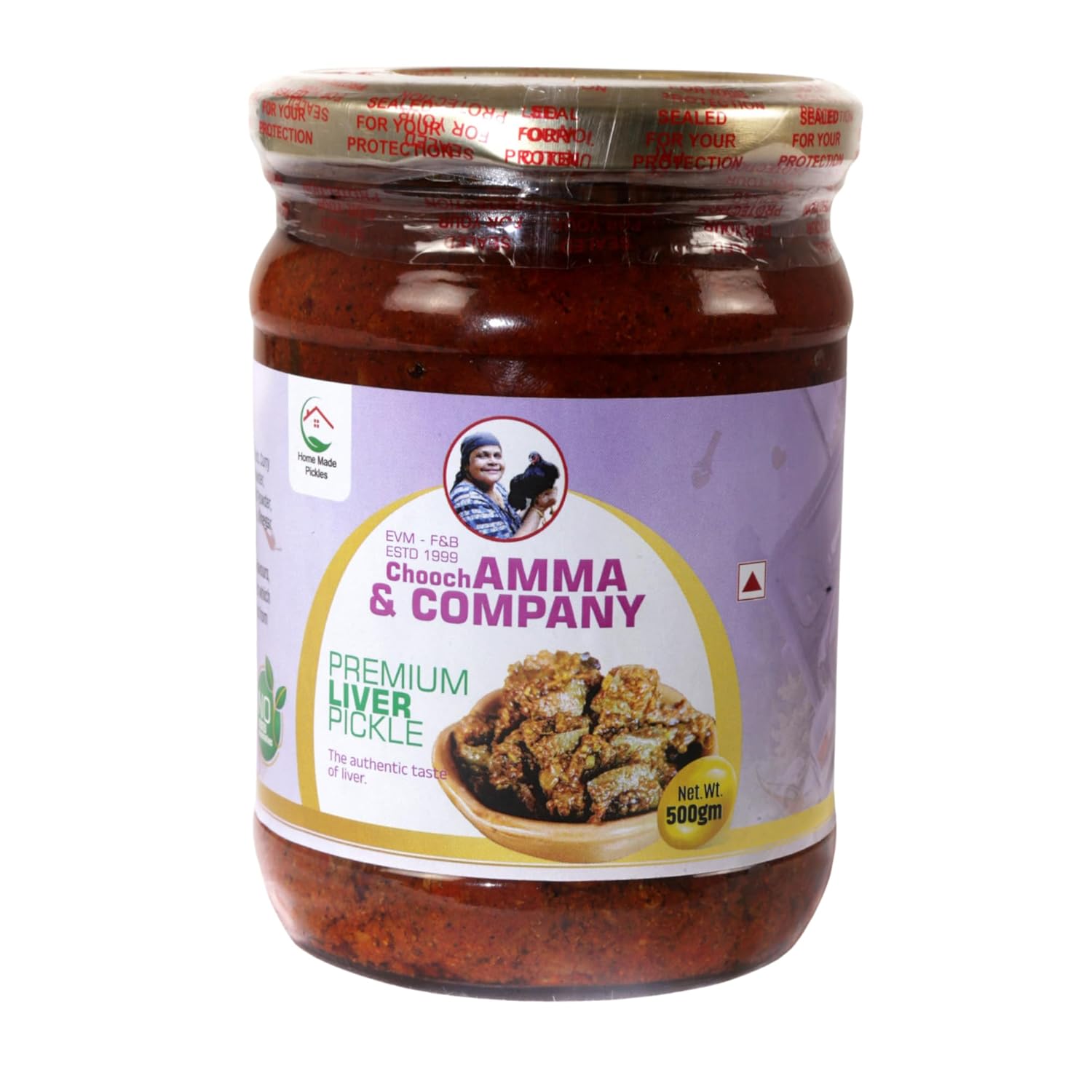 Chooch AMMA & COMPANY Kerala Style Liver pickle, No artificial preservatives, flavors, and colors-500g