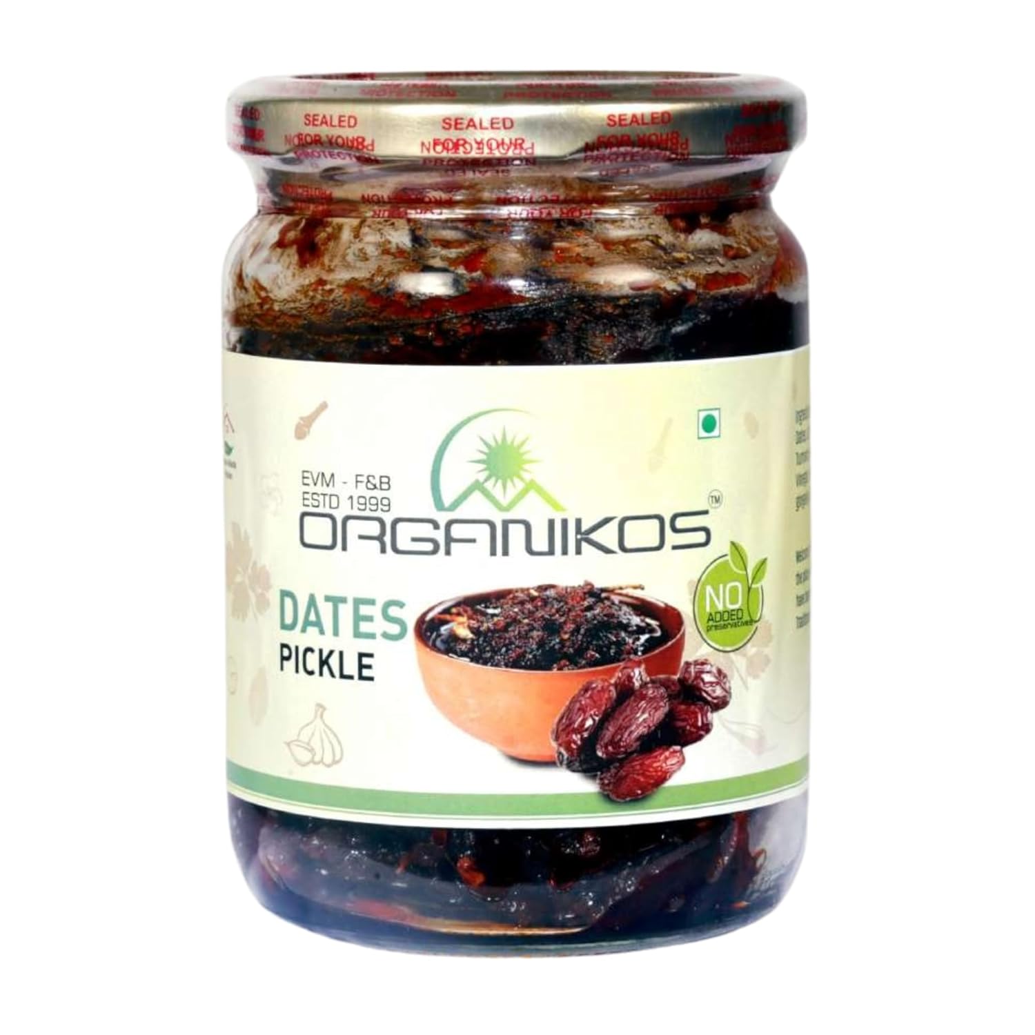 ORGANIKOS DATES PICKLE Home-Made Date Pickle | No Added Artificial Preservatives | Homemade, Tasty, Healthy, Unique Pickle