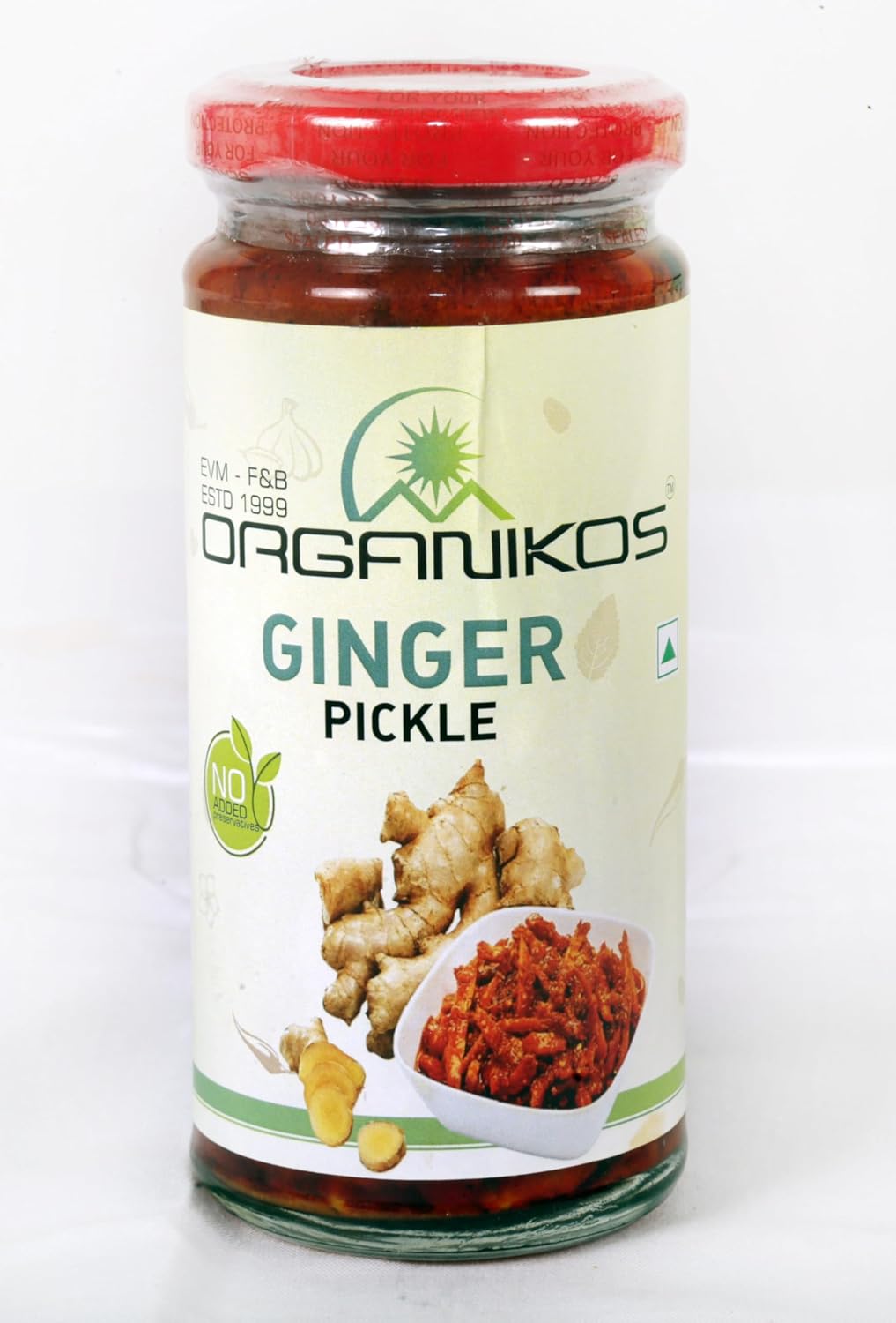 ORGANIKOS Homemade Homemade Ginger Pickle Pickle | Authentic Kerala Pickle | Spicy South Indian Pickle | Adrak ka Achaar | Natural, No artificial flavours | No Preservatives- 250 gm