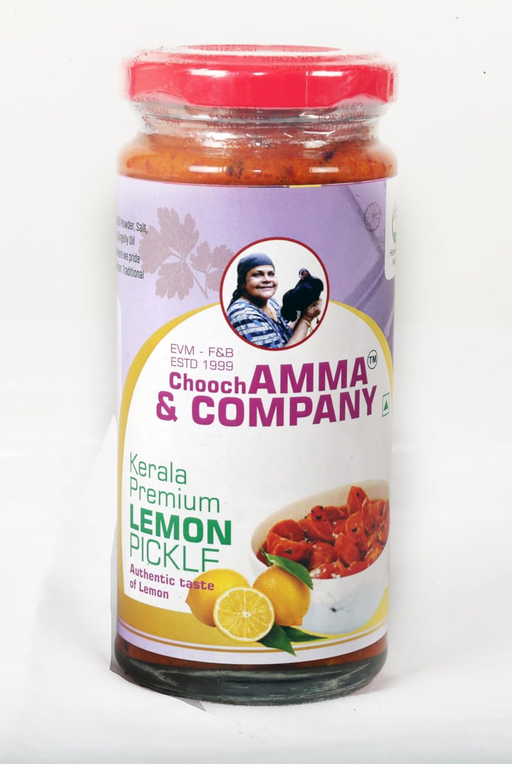 Chooch AMMA & COMPANY Homemade Lemon Pickle Pickle | Authentic Kerala Pickle | Spicy South Indian Pickle | Nimbu ka Achaar | Natural, No artificial flavours | No Preservatives- 250 gm