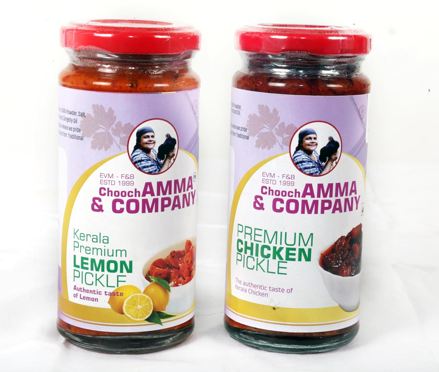 Chooch AMMA & COMPANY Homemade Chicken Lemon Combo Pickle | Authentic Kerala Pickle | Spicy South Indian Pickle | Chicken Lemon Combo ka Achaar | Natural, No artificial flavours | No Preservatives- 250 gm