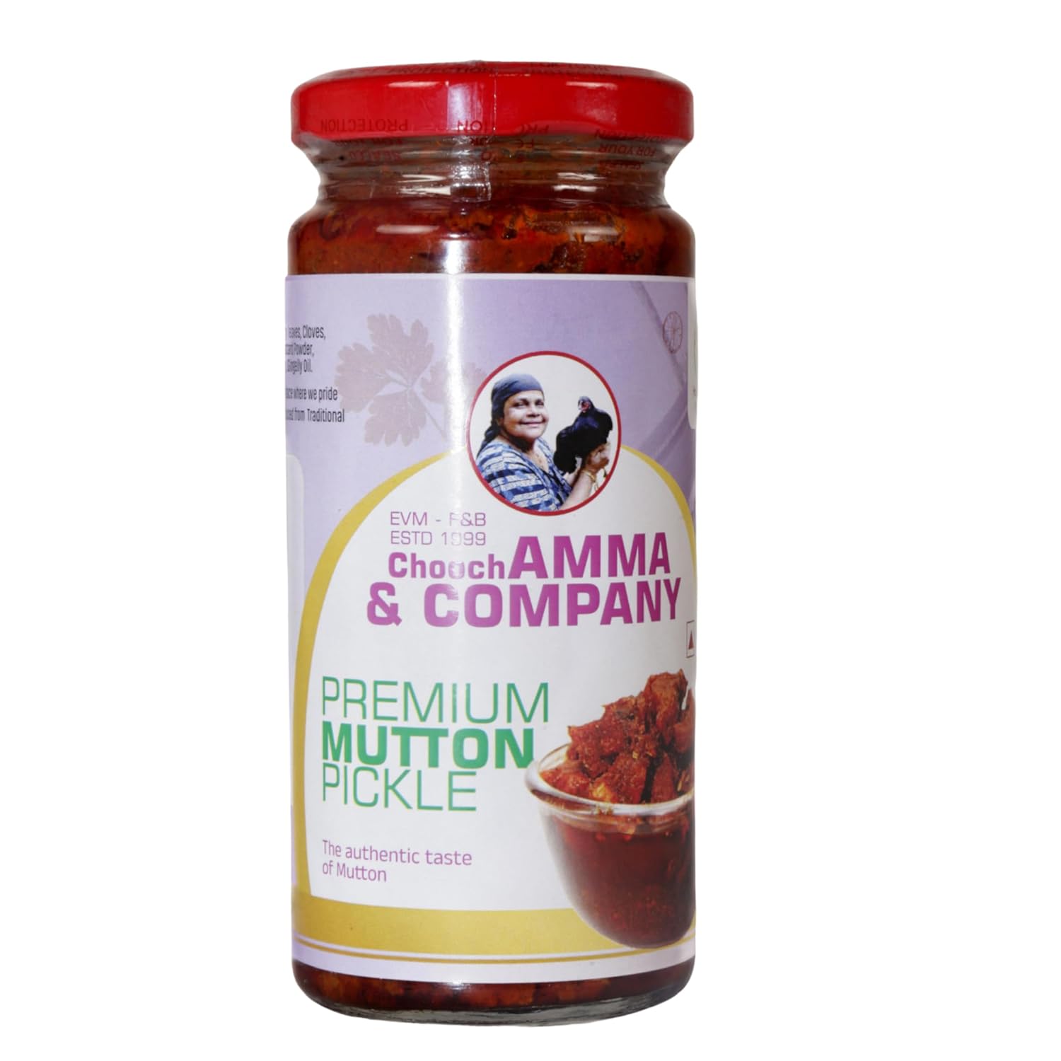 Chooch AMMA & COMPANY | Premium Mutton pickle | No artificial preservatives | flavors | and colors-250 grams | Home made mutton achar |