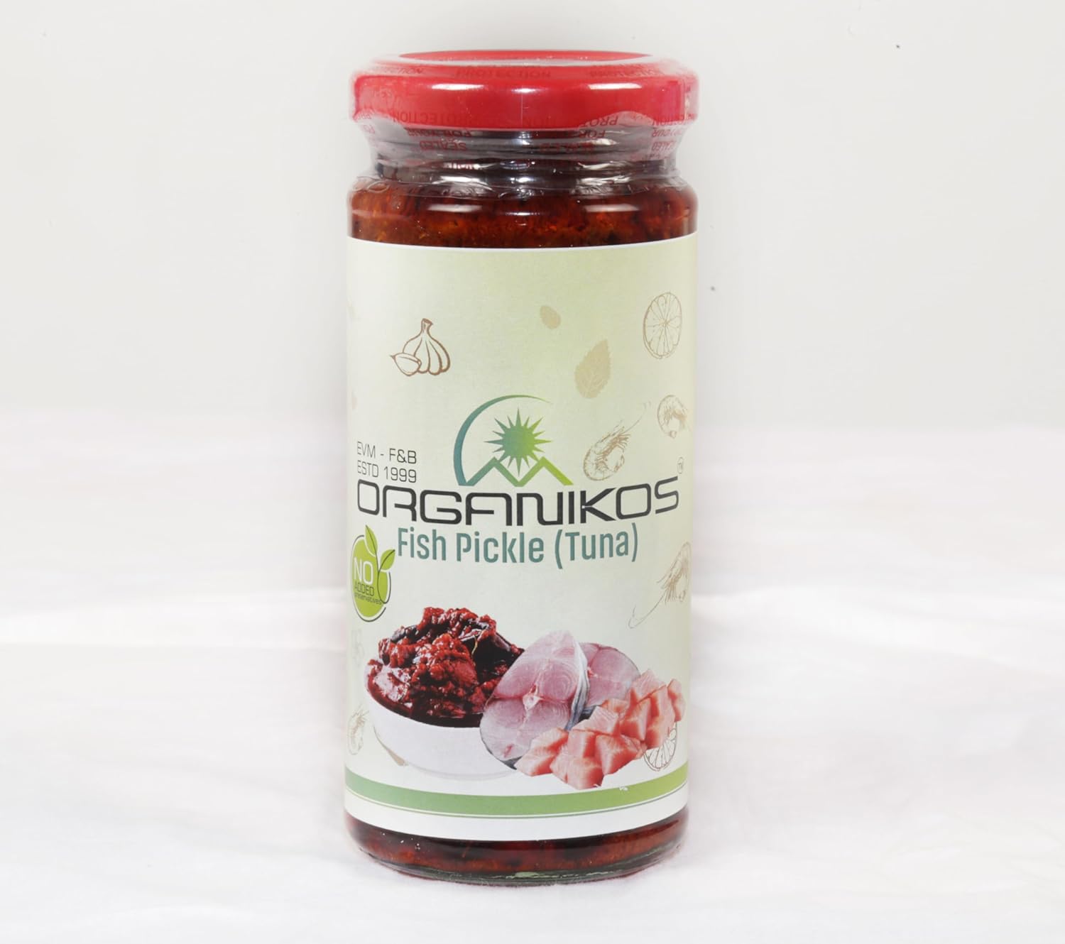 ORGANIKOS – Tuna Fish Pickle Kerala Traditional Style, with no Added preservatives, Colours & Flavors (250 Grams)